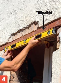 Uuden oviaukon tekeminen ulkoseinään Uuden oviaukon tekeminen ulkoseinään